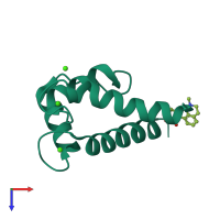 PDB entry 5er4 coloured by chain, top view.