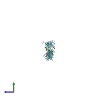 PDB entry 5erd coloured by chain, side view.