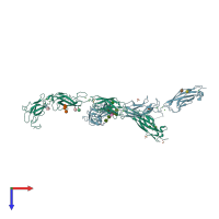 PDB entry 5erp coloured by chain, top view.