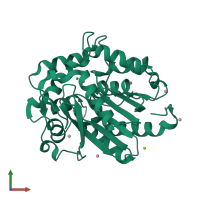 PDB entry 5esr coloured by chain, front view.