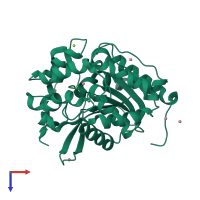PDB entry 5esr coloured by chain, top view.
