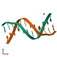 PDB entry 5et9 coloured by chain, front view.
