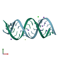 PDB entry 5ew4 coloured by chain, front view.