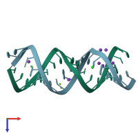 PDB entry 5ew4 coloured by chain, top view.