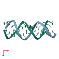 PDB entry 5ew7 coloured by chain, top view.