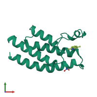 PDB entry 5ewv coloured by chain, front view.