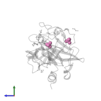 SULFATE ION in PDB entry 5exm, assembly 1, side view.