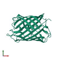 Reversibly photoswitching protein Dathail in PDB entry 5exu, assembly 1, front view.
