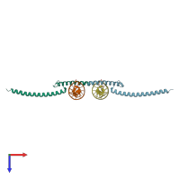 PDB entry 5eyo coloured by chain, top view.