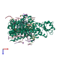 PDB entry 5f15 coloured by chain, top view.