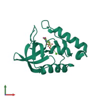 PDB entry 5f2d coloured by chain, front view.