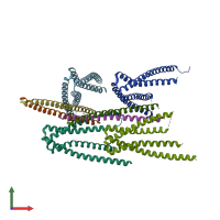 PDB entry 5f5p coloured by chain, front view.