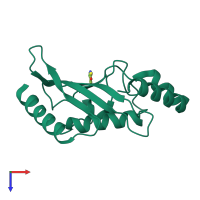 PDB entry 5f6y coloured by chain, top view.