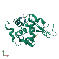 PDB entry 5f9u coloured by chain, front view.