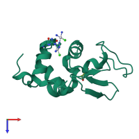 PDB entry 5f9u coloured by chain, top view.