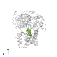 FLAVIN MONONUCLEOTIDE in PDB entry 5fa6, assembly 1, side view.