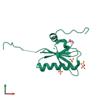 PDB entry 5fae coloured by chain, front view.