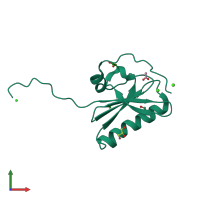 PDB entry 5faf coloured by chain, front view.