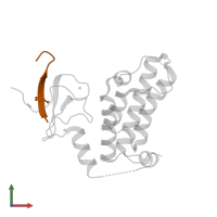 Histone H3.1 in PDB entry 5fb0, assembly 1, front view.