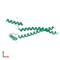 Basal body protein in PDB entry 5fcm, assembly 2, front view.