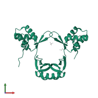 Ferric uptake regulation protein in PDB entry 5fd5, assembly 1, front view.