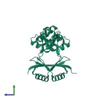 Ferric uptake regulation protein in PDB entry 5fd5, assembly 1, side view.