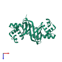 Ferric uptake regulation protein in PDB entry 5fd5, assembly 1, top view.