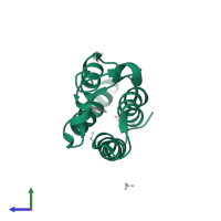 Histone acetyltransferase KAT2B in PDB entry 5fe5, assembly 2, side view.