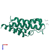 Histone acetyltransferase KAT2B in PDB entry 5fe5, assembly 2, top view.