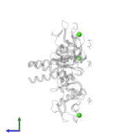 CALCIUM ION in PDB entry 5ffr, assembly 1, side view.