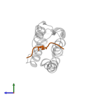 Histone H3.1 in PDB entry 5ffv, assembly 2, side view.