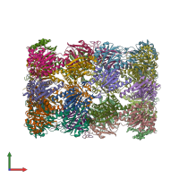 PDB entry 5fga coloured by chain, front view.