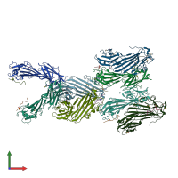 PDB entry 5fjw coloured by chain, front view.