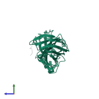 Coatomer subunit delta in PDB entry 5fjx, assembly 1, side view.