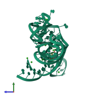 PDB entry 5fk2 coloured by chain, side view.