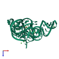 PDB entry 5fk5 coloured by chain, top view.