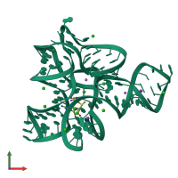 PDB entry 5fkf coloured by chain, front view.