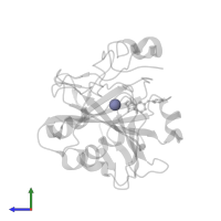 ZINC ION in PDB entry 5flt, assembly 1, side view.