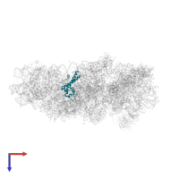 Small ribosomal subunit protein uS15 in PDB entry 5flx, assembly 1, top view.