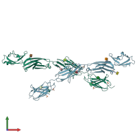 PDB entry 5fmv coloured by chain, front view.