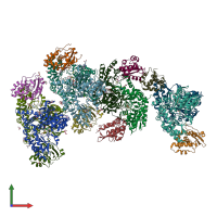 PDB entry 5ft8 coloured by chain, front view.