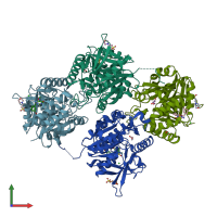 PDB entry 5fuh coloured by chain, front view.