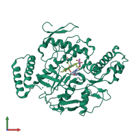PDB entry 5fvo coloured by chain, front view.