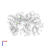 MAGNESIUM ION in PDB entry 5fw3, assembly 1, top view.