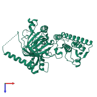 Histone demethylase UTY in PDB entry 5fy7, assembly 1, top view.
