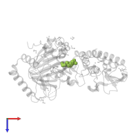 4-(2-HYDROXYETHYL)-1-PIPERAZINE ETHANESULFONIC ACID in PDB entry 5fys, assembly 1, top view.