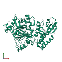 Lysine-specific demethylase 5B in PDB entry 5fzf, assembly 1, front view.