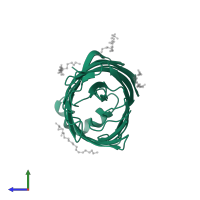 Intimin in PDB entry 5g26, assembly 1, side view.
