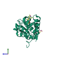 PDB entry 5g27 coloured by chain, side view.