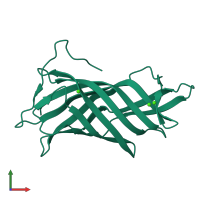 PDB entry 5g38 coloured by chain, front view.